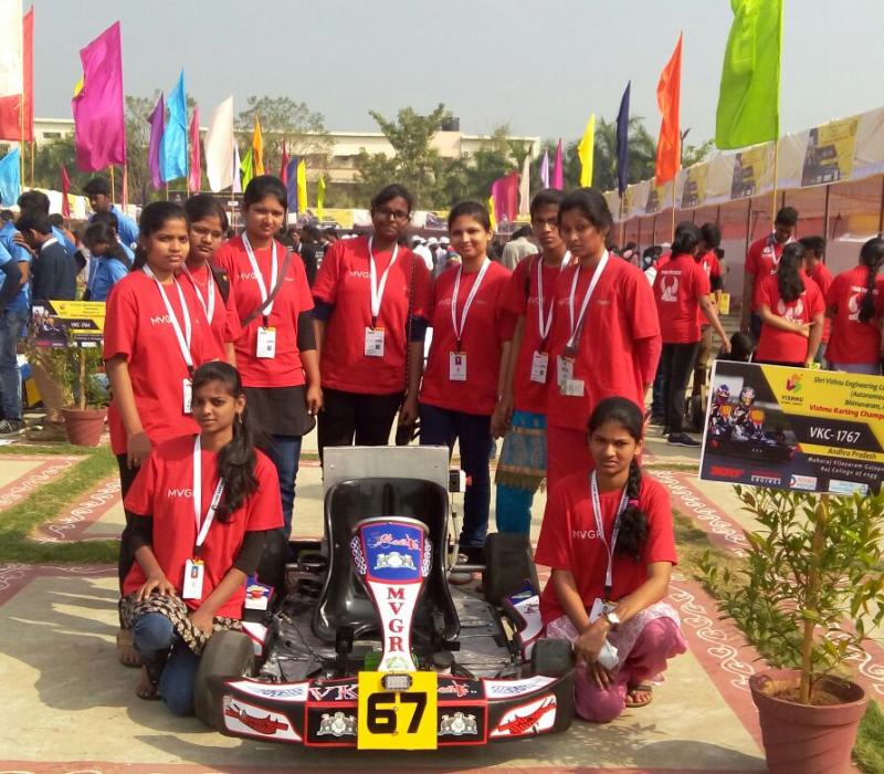 MVGR Students at SAE SUPRA'17 held at Buddh racing circuit,Noida'