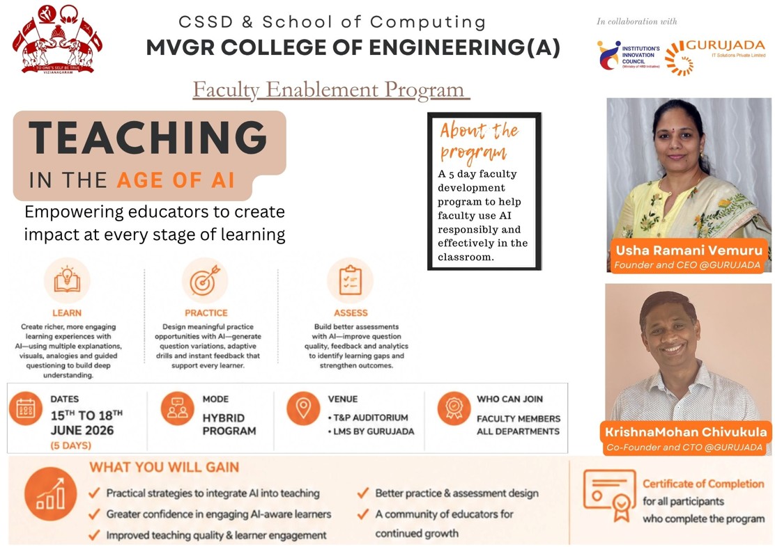 Preparing Educators for the Future: MVGR Launches Faculty Enablement Program on 