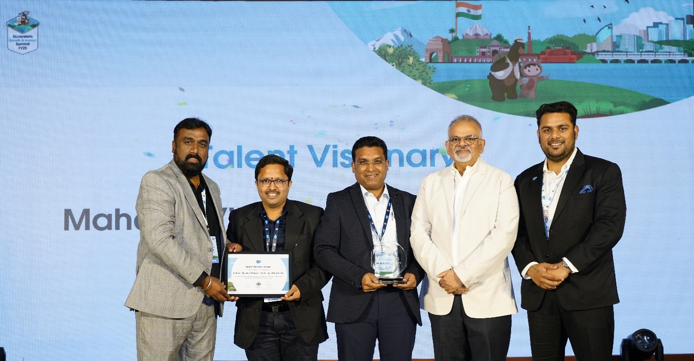 MVGR wins National-Level ‘Talent Visionary Award’ for Salesforce Virtual Internship Program