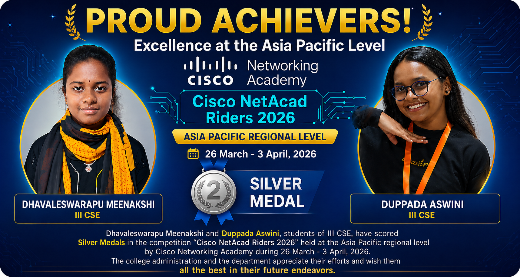 MVGR Students Shine at Asia Pacific Level – Cisco NetAcad Riders 2026
